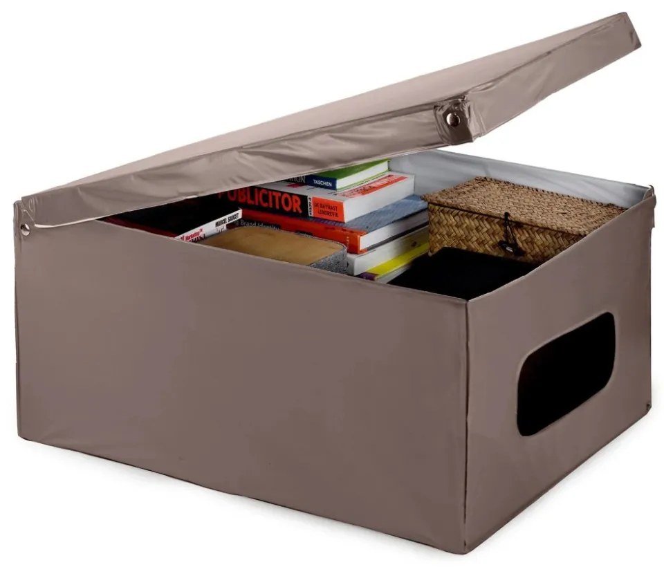Compactor Skladacia úložná krabica s vekom SMART, taupe, S