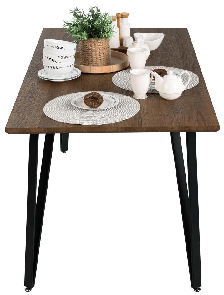 Tempo Kondela Jedálenský stôl, dub/čierna, 150x80 cm, FRIADO