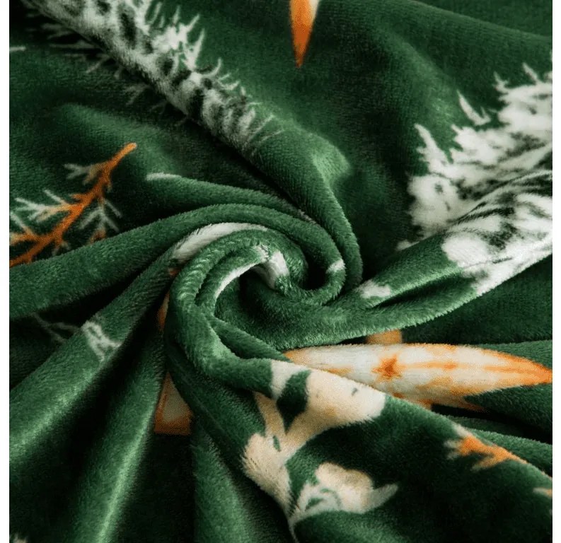 Obliečky mikroplyš GREEN CHRISTMAS zelené Rozmer obliečky: 70 x 90 cm | 140 x 200 cm