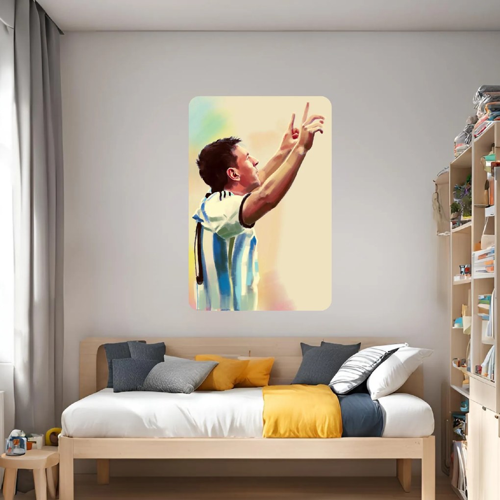 Textilná nálepka na stenu "MESSI"
