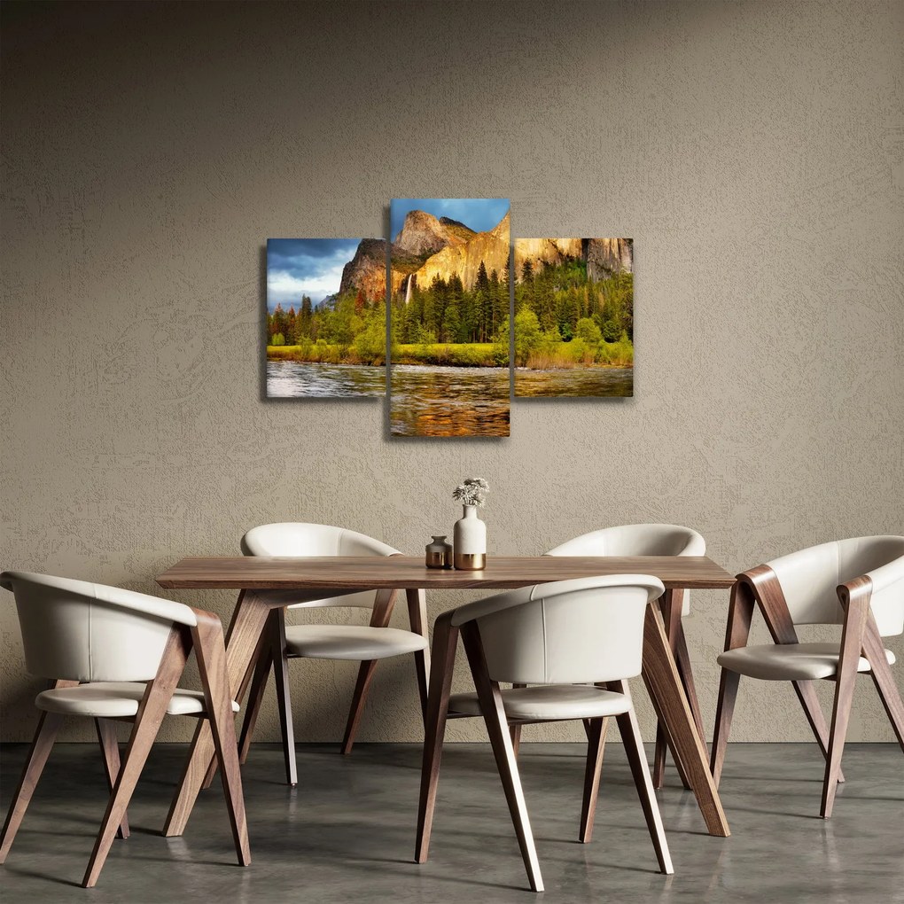 Obraz - Skaly pri jazere (90x60 cm)