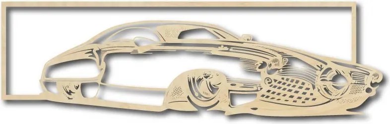 Exkluzívny obraz na stenu auto z drevenej preglejky história: Prírodná preglejka - Topoľ  natural 30 x 90 cm 3950-49483 PR0327