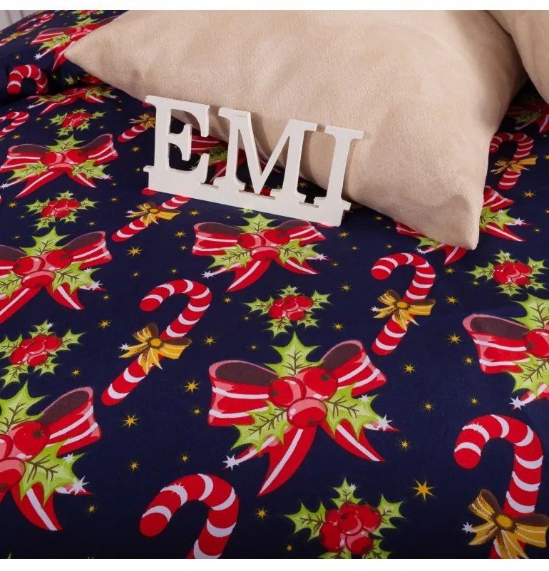 Vianočné obliečky bavlnené Candyland EMI