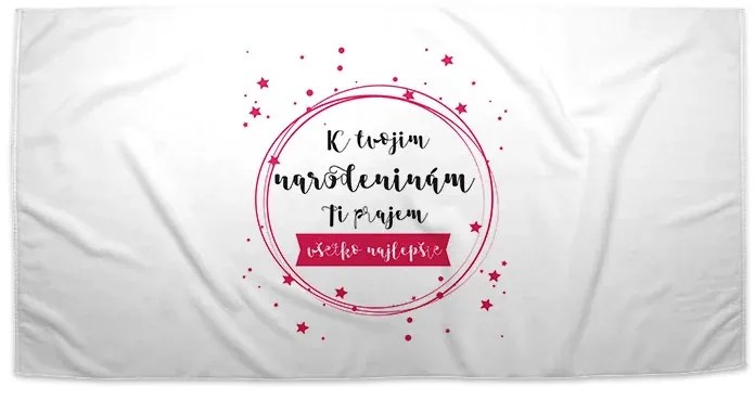 Sablio Uterák K tvojim narodeninám ti prajem všetko najlepšie - 50x100 cm
