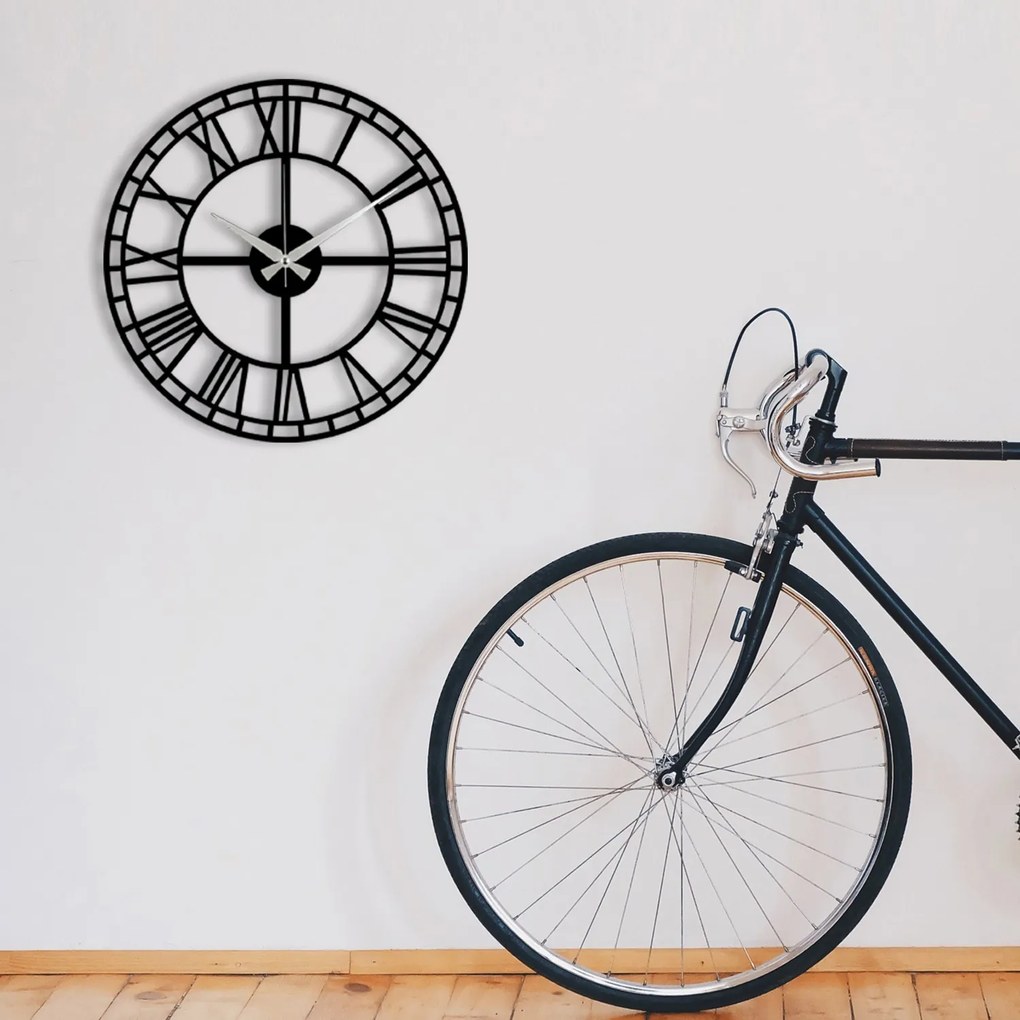 Nástenné kovové hodiny Enzoclock S002 čierne