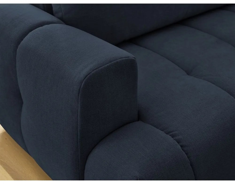 Tmavomodrá rozkladacia/s úložným priestorom rohová pohovka (pravý roh/do L) Fuji – Bobochic Paris