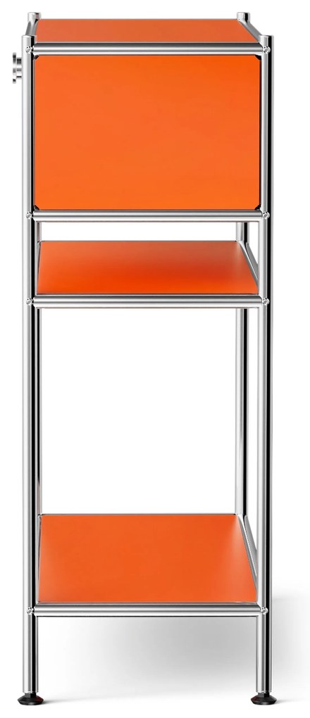 Kovová konzola »CN3 Slim Line« so zásuvkou, oranžová