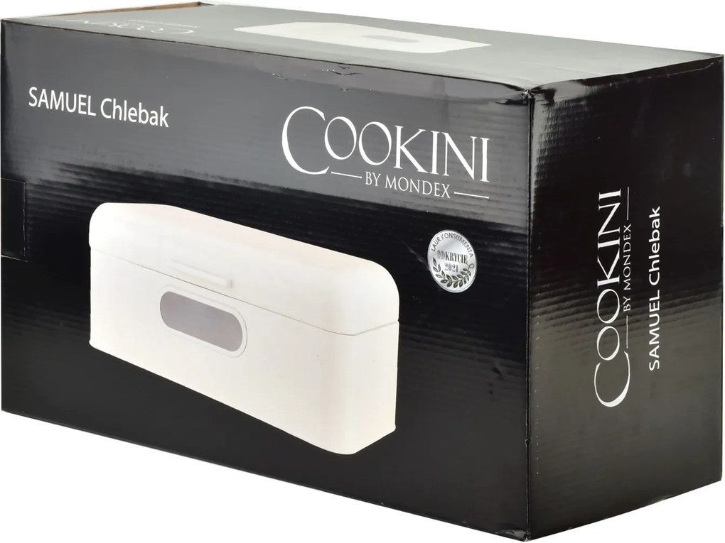 Kovový chlebník Samuel, 42x22,5x17 cm