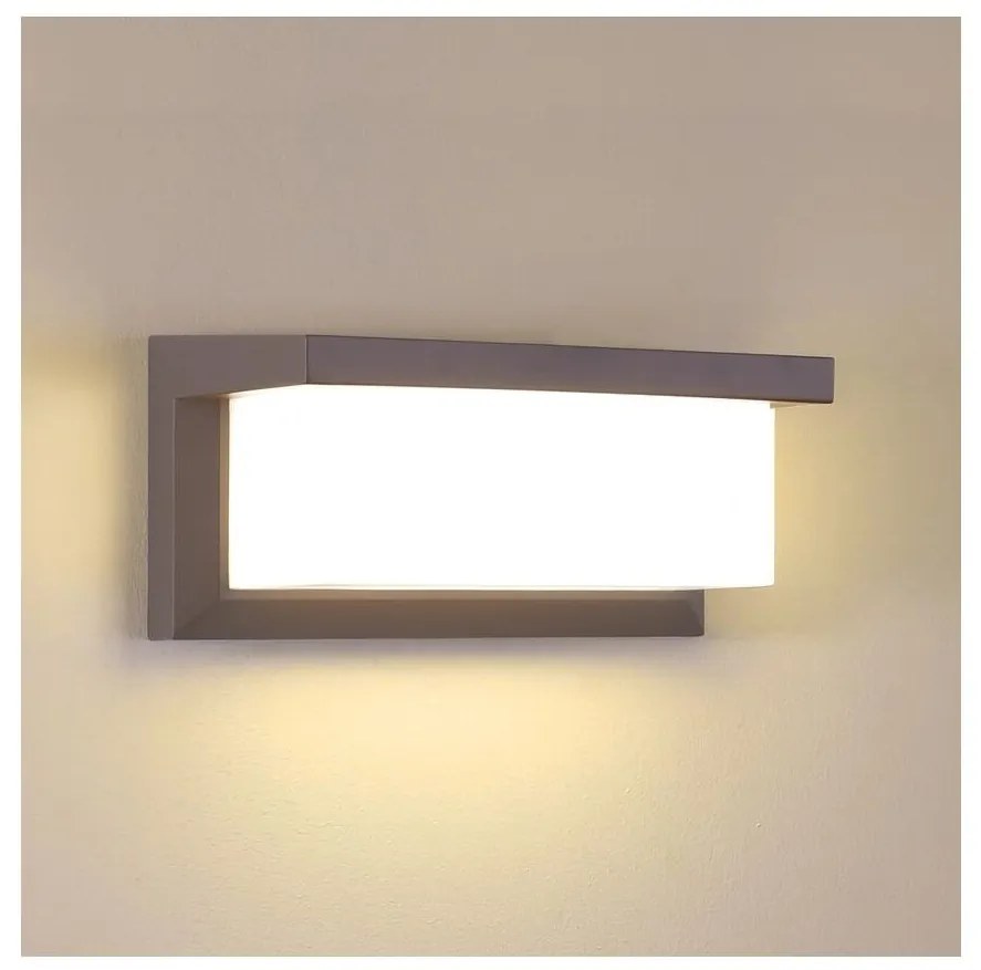 Brilagi - LED vonkajšie nástenné svietidlo so senzorom BRICKY LED/12W/230V hnedé IP54