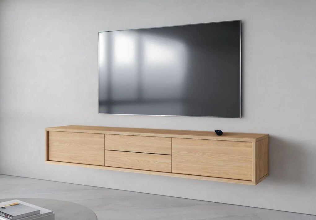 Závesný TV stolík so šuplíkmi IRVING 2 - dub olejovaný