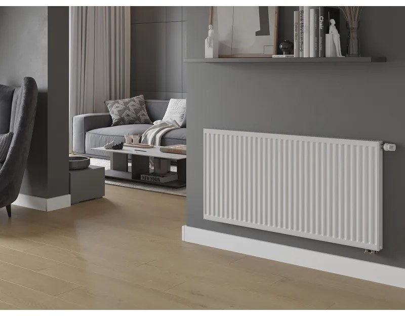 Mexen, Panelový radiátor Mexen CV11 600 x 400 mm, spodné pripojenie, 373 W, biely - W611-060-040-00