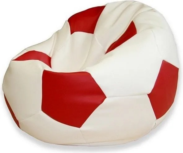 Sedací vak futbalová lopta XXL - bielo limetková