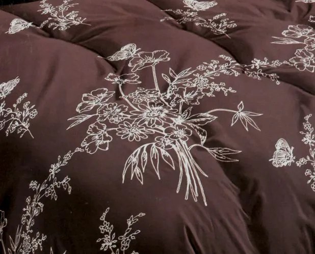 Bavlnené obliečky Homa ODETA CHESTNUT 7-dielna sada 140x200 cm