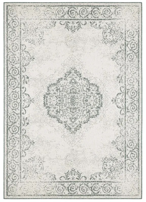 Hanse Home, Kusový koberec Twin Supreme 103869 Green / Cream – na von aj na doma, 240x340, zelená, chodba / predsieň
