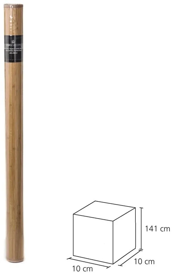 Tmavohnedý bambusový koberec 140x200 cm – Casa Selección