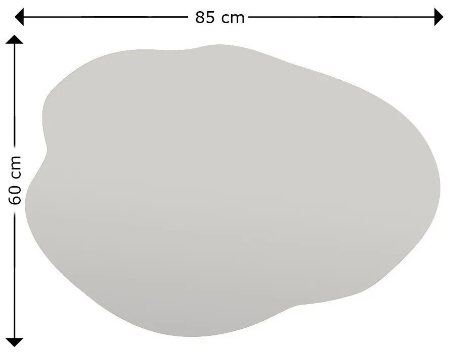 Dekorativní nástěnné zrcadlo Ohho 85x60 cm černé