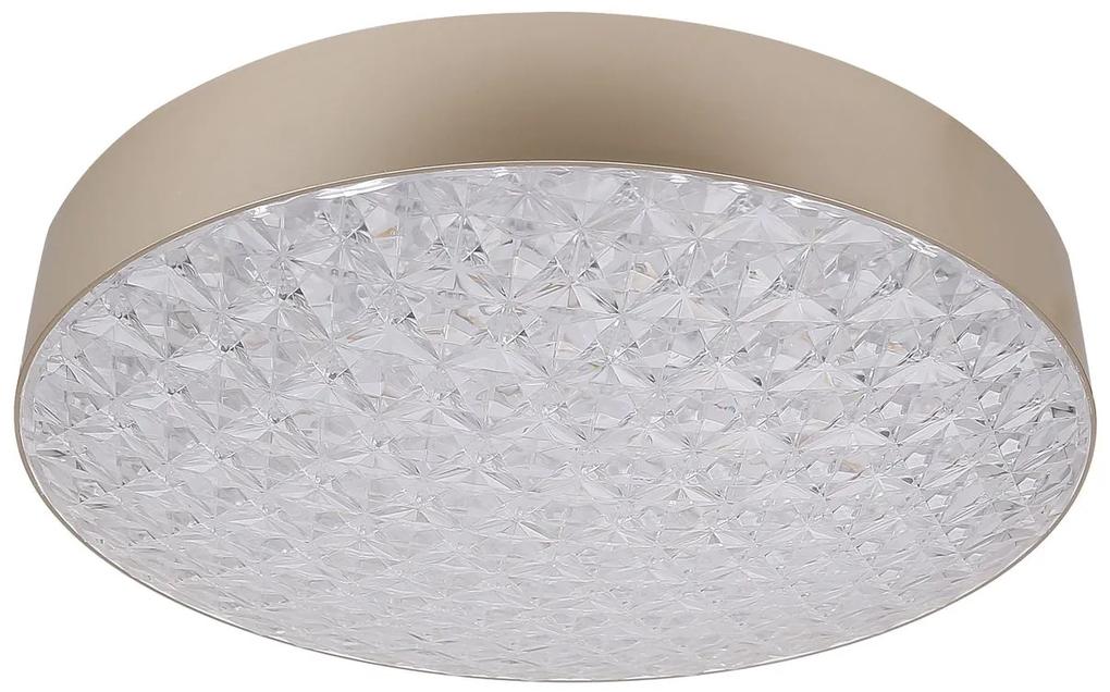 CLX LED stropné osvetlenie SARNO, 60W, teplá biela-studená biela, 48,5 cm, okrúhle, zlaté