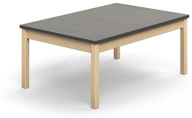 Stôl DECIBEL, 1200x800x530 mm, akustické linoleum - tmavošedá