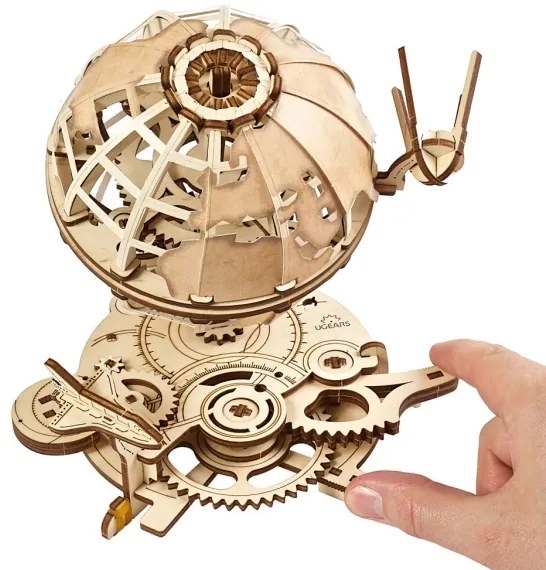 Ugears - 3D drevenené mechanické puzzle Glóbus
