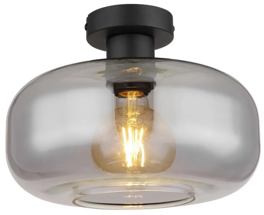 Globo 15566D - Prisadený luster GIUSEPPE 1xE27/40W/230V pr. 28 cm šedá