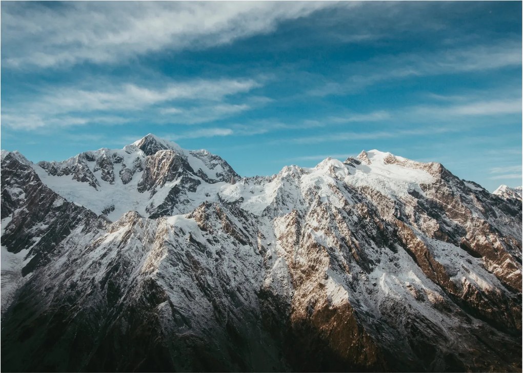 Obraz zasnežených vrcholkov, Fiordland (70x50 cm)