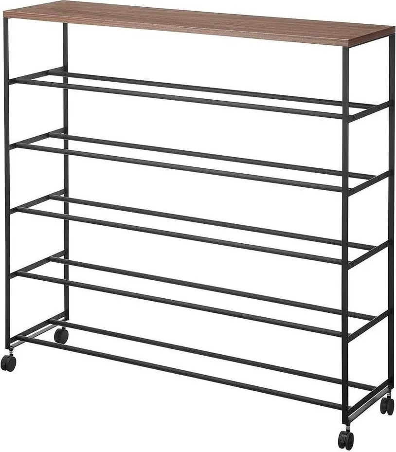 Čierny kovový stojan na topánky 90,5x87x26 cm Tower – YAMAZAKI