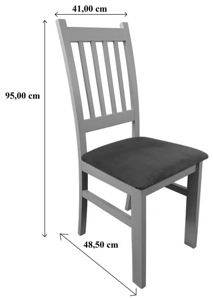 Jedálenská stolička SIMON buk/tmavohnedá
