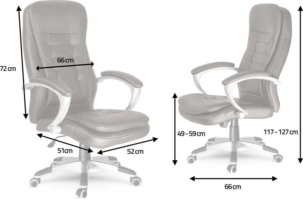 Otočná kancelárska stolička Sofotel 322 - tmavohnedá