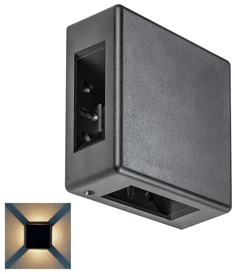 Rabalux 7317 - LED Vonkajšie nástenné svietidlo LIPPA LED/6W/230V IP54 čierna