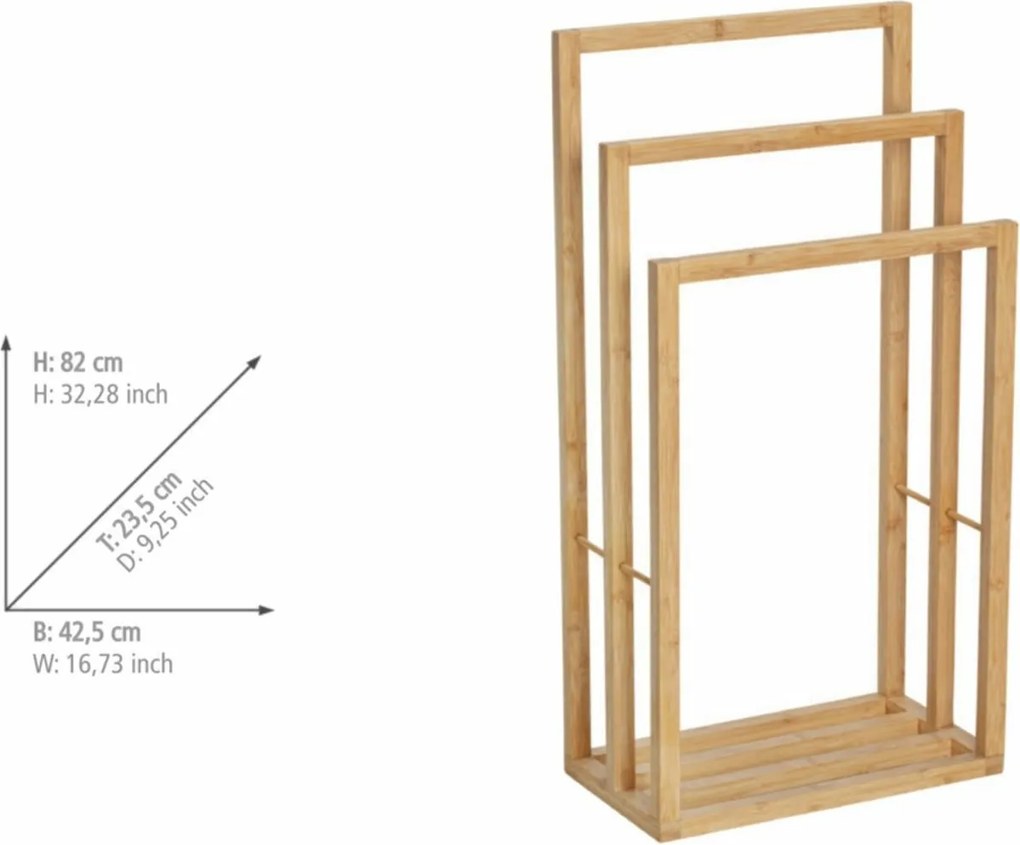 Wenko Drevený vešiak na uteráky BAMBUSA