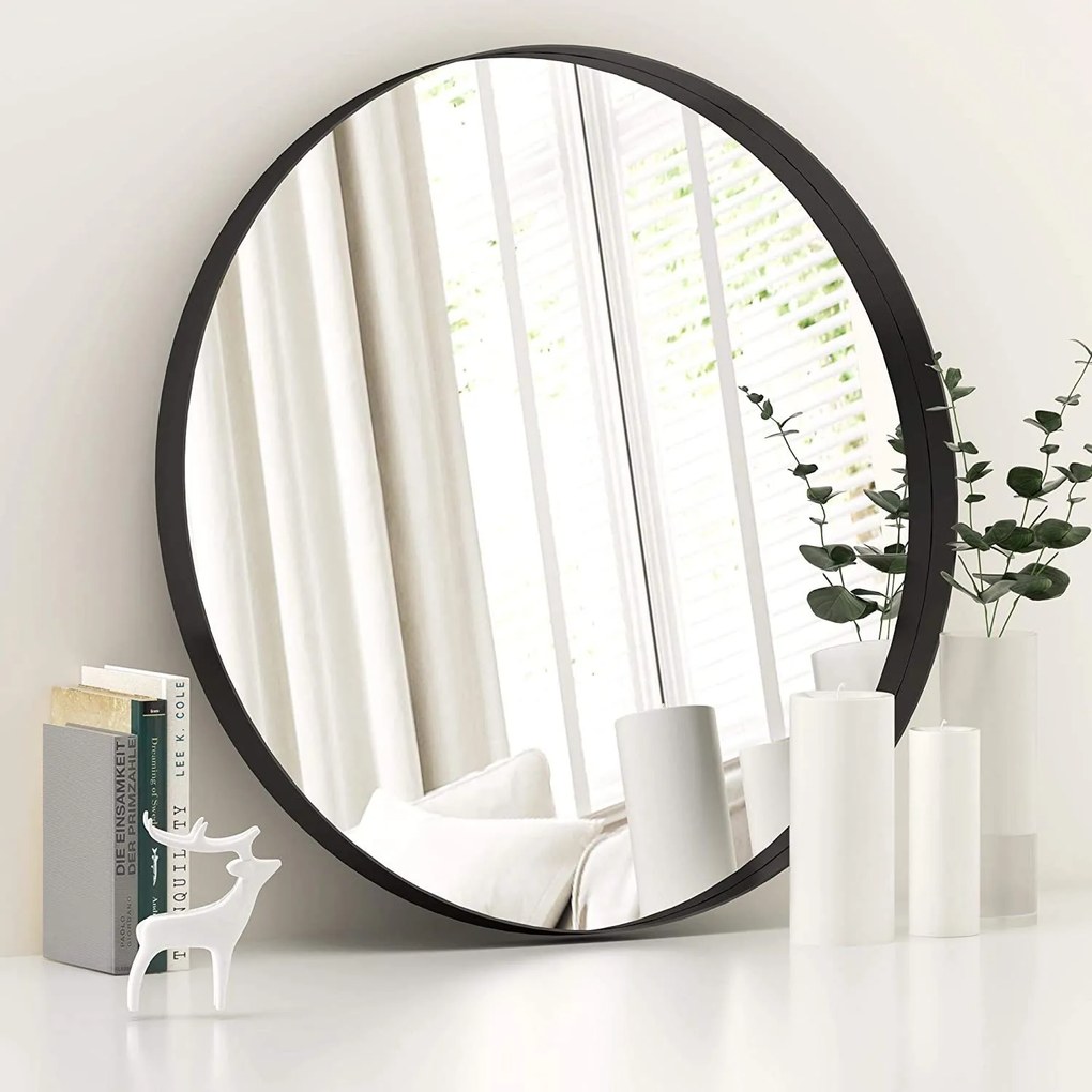 Rea Tutumi, okrúhle zrkadlo 39 cm JZ-01, čierna, HOM-09014
