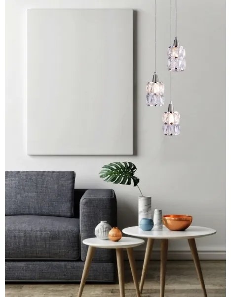 Globo 15760-3 - Krištáľový luster na lanku WOLLI 3xE14/40W/230V