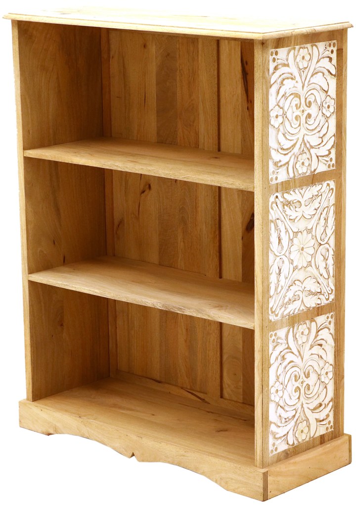 furniture-nabytek.cz - Knižnica do obývacej izby 90x115x35 z dreva mango