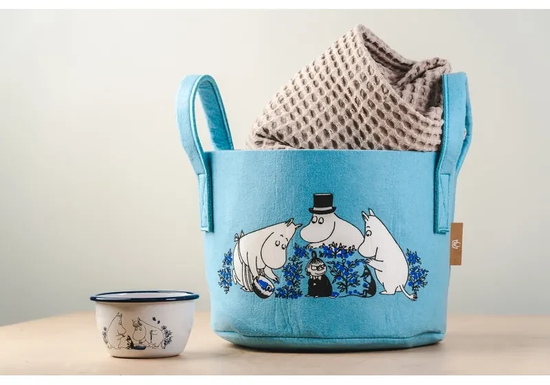 Úložný kôš Moomin Blueberries 17l, modrý