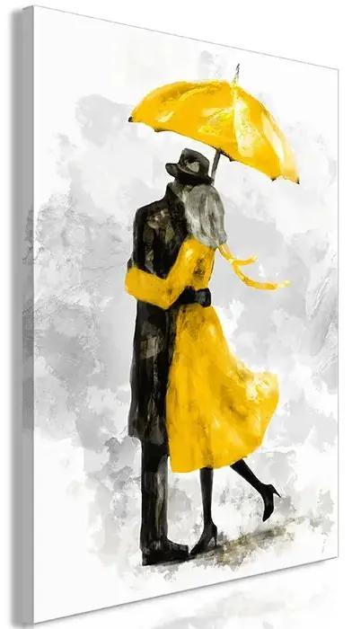 Obraz - Under Yellow Umbrella (1 Part) Vertical Veľkosť: 40x60, Verzia: Na talianskom plátne