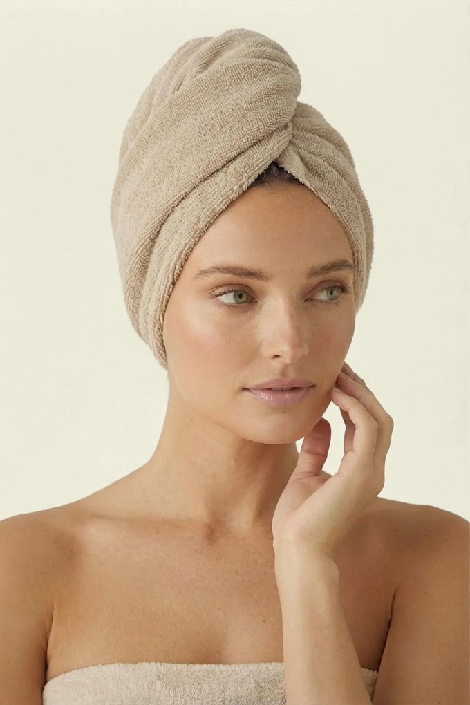 Turban na vlasy SPA béžový