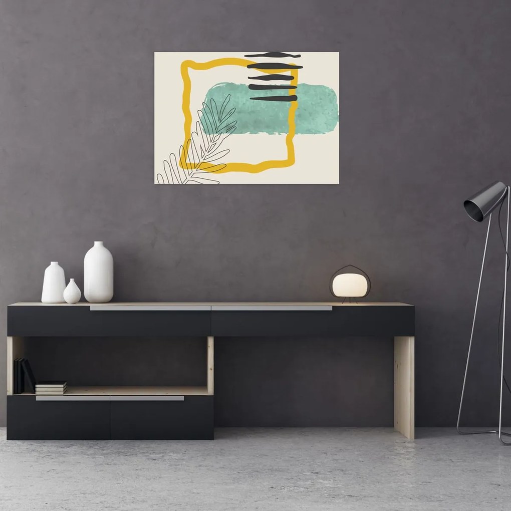 Obraz - Abstraktné listy N⁰2 (70x50 cm)