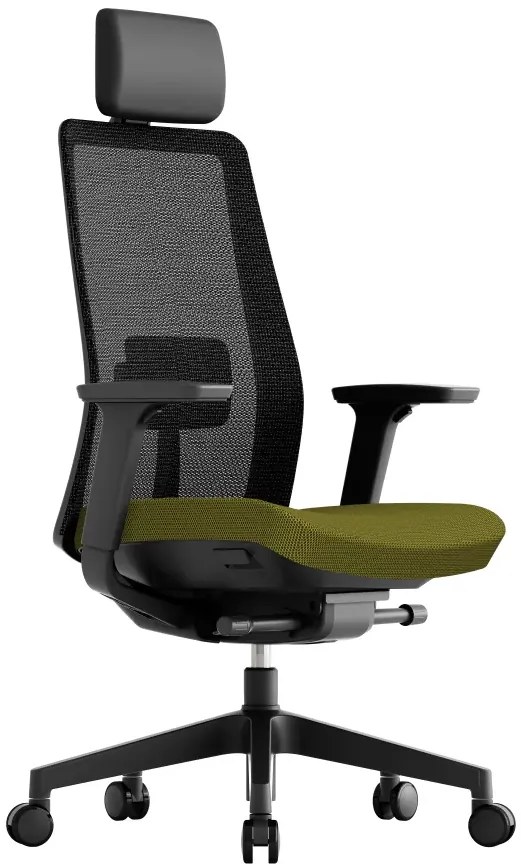 KREDE Kancelárska stolička K10 BLACK zelená