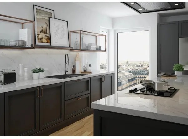 Deante BGB_B720 - Kuchynská batéria GERBERA čierna/chróm s flexibilným ramienkom