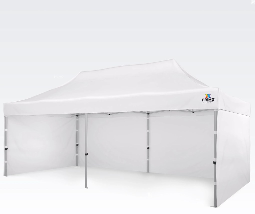 BRIMO Rozkladací altánok 3x6 m - s 3 stenami - Biela 7