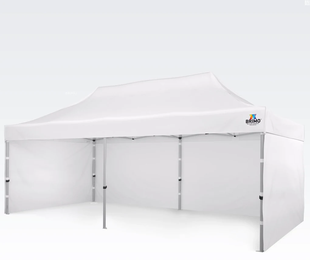 BRIMO Rozkladací altánok 3x6m - s 3 stenami - Biela 7