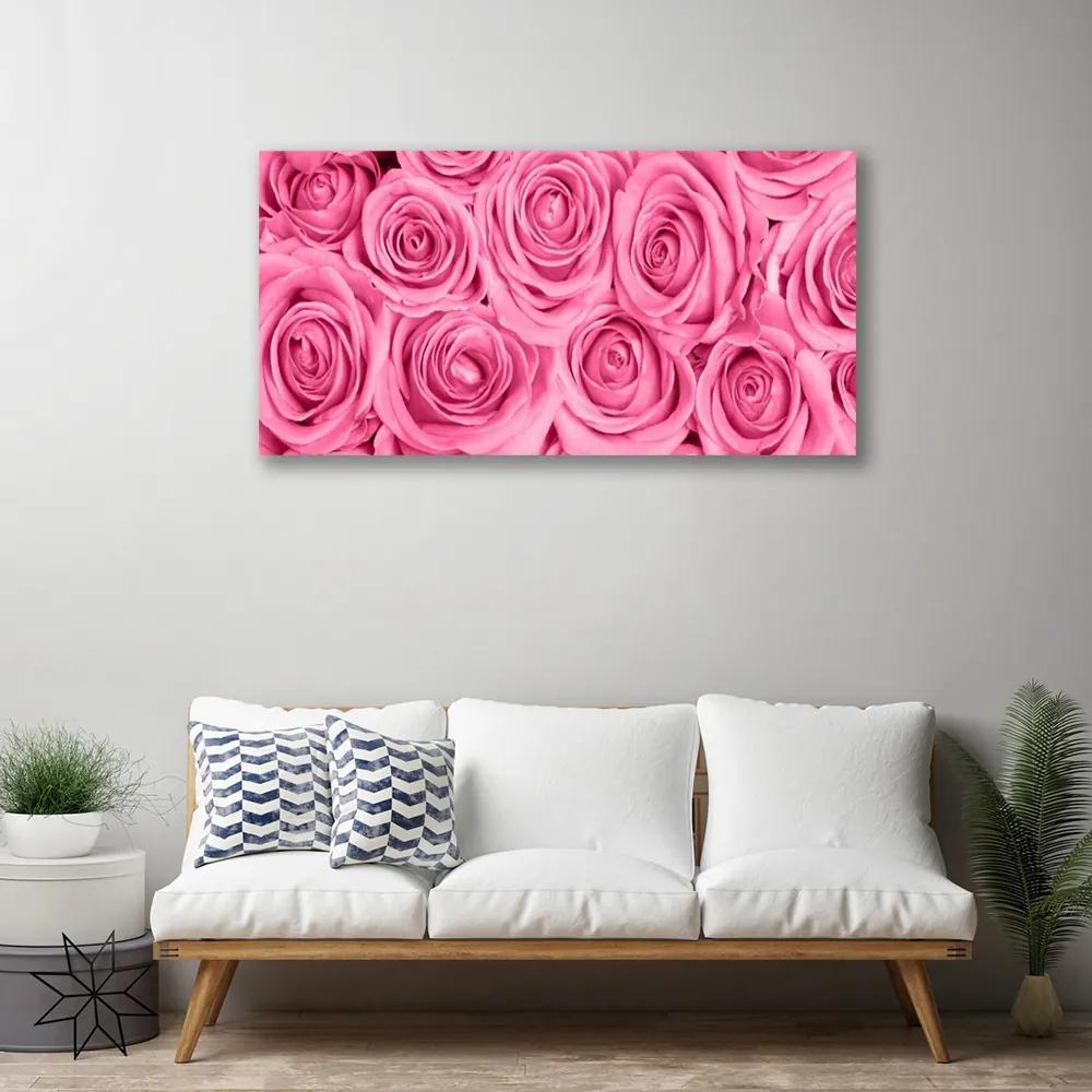Obraz na plátne Ruže kvety rastlina 140x70 cm