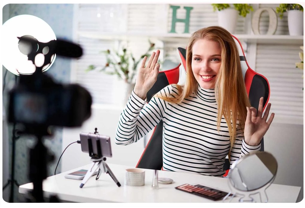 Herné kreslo Sofotel Miss Fortune 2593 - čierno-červeno-biela