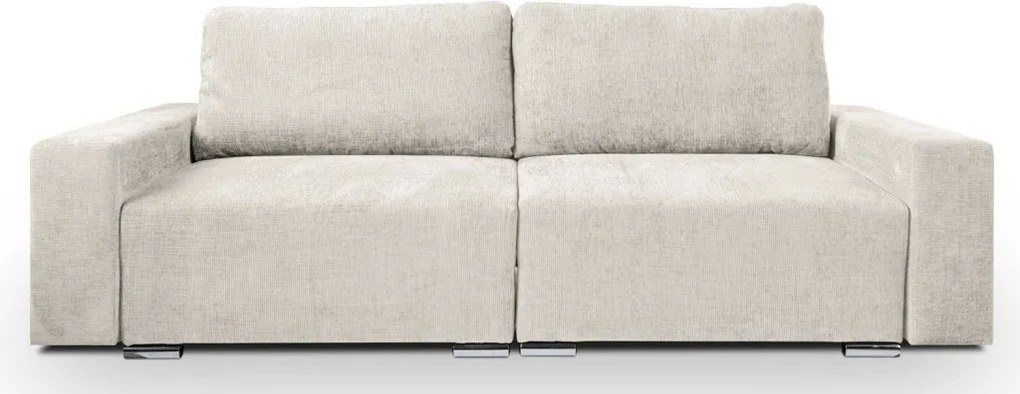 Rozkladacia pohovka Anafi, svetlo - krémová látka