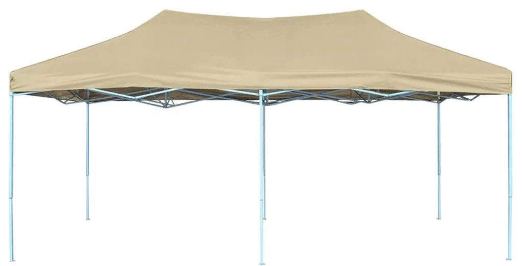 vidaXL Skladací záhradný stan 3x6 m, krémovo biely