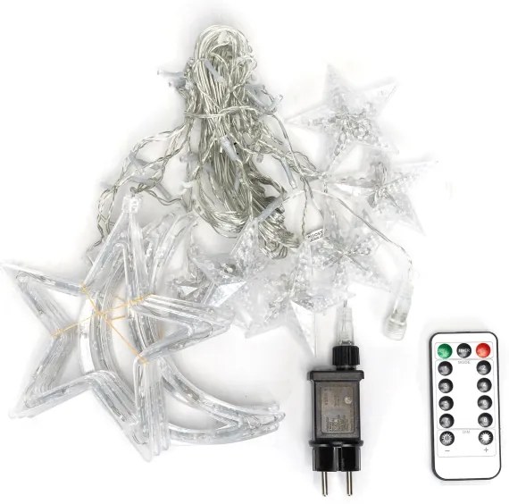 Aigostar - LED vonkajšia vianočná reťaz 120xLED/6W/230V/8 funkcií 3x0,6m IP44 teplá bielaDO