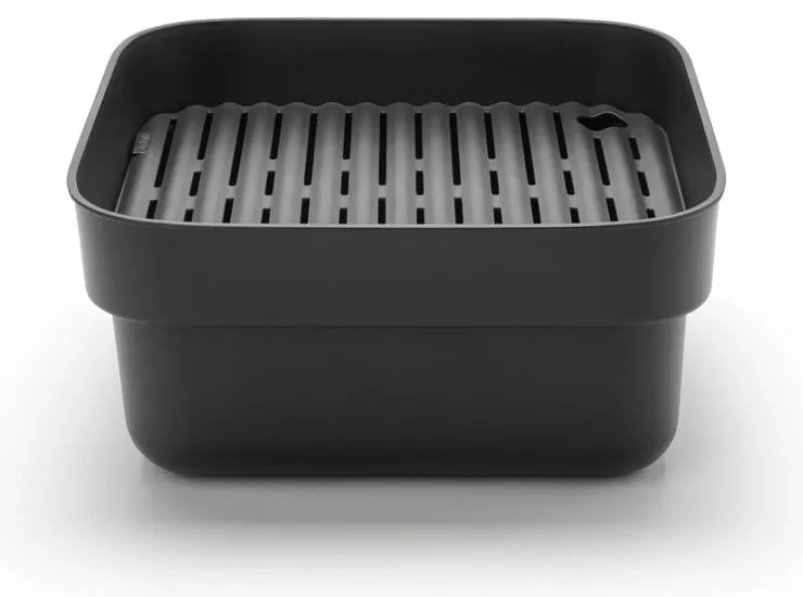 Tmavosivá plastová misa na riad s odkvapkávačom SinkSide – Brabantia