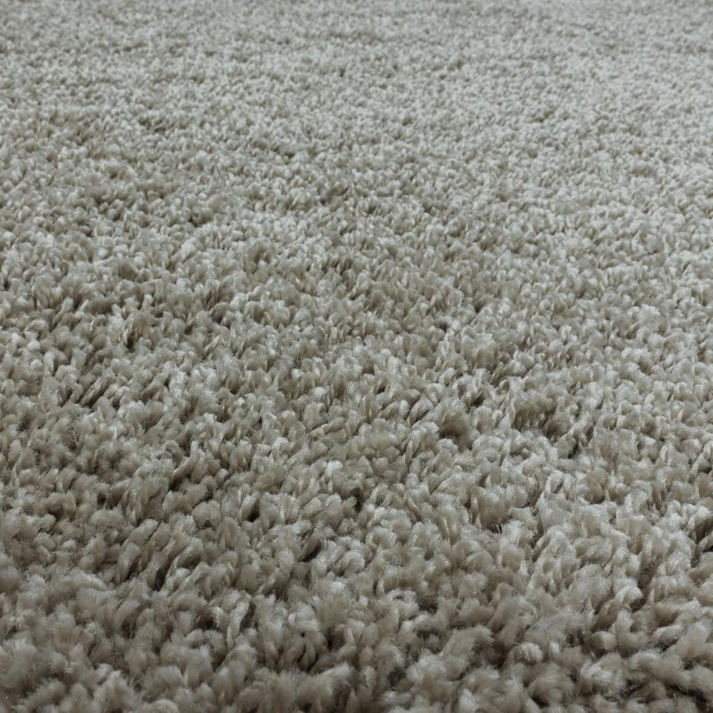 Ayyildiz koberce Kusový koberec Sydney Shaggy 3000 natur kruh - 160x160 (priemer) kruh cm
