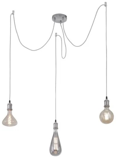 Leuchten Direkt 13571-55 - Luster na lanku DIY 3xE27/60W/230V pavúk matný chróm