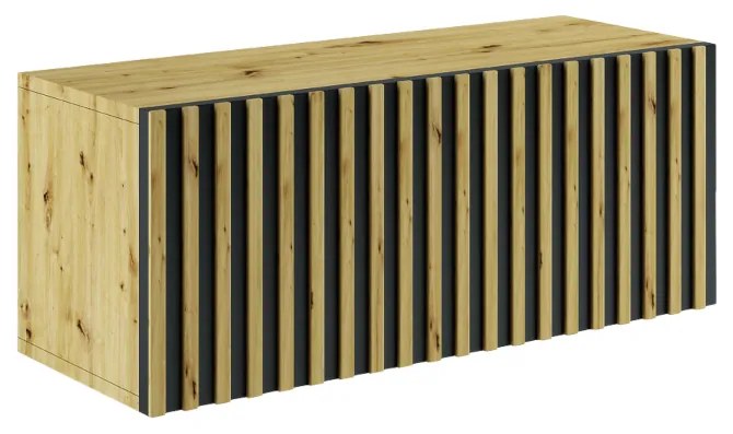 Obývacia stena MODERNA 13, dub artisan/čierna